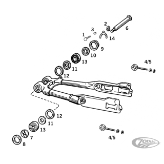 PIVOT BOLT, REAR FORK